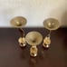 VINTAGE SET OF 3 BRASS CANDLESTICK HOLDERS - GOLD