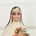 Vintage St. Therese Lisieux Little Flower Chalk Statue Columbia Italy Saint