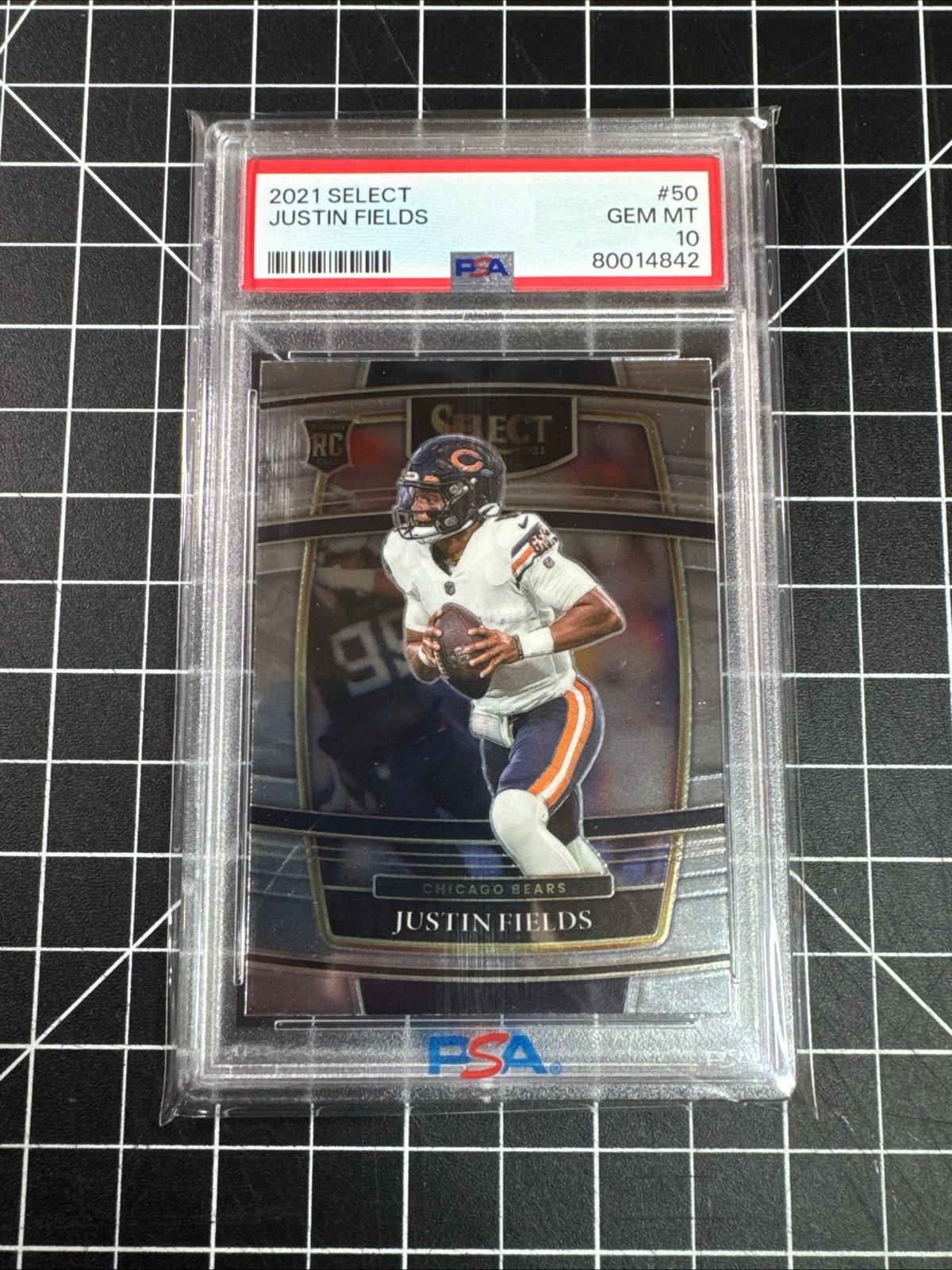 2021 Panini Select Justin Fields RC Rookie PSA 10