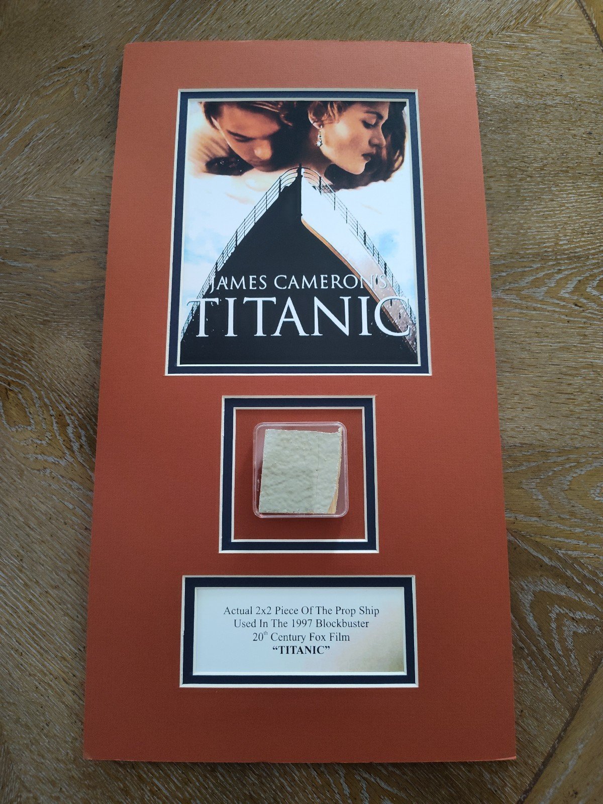 Titanic Movie display with movie used prop piece