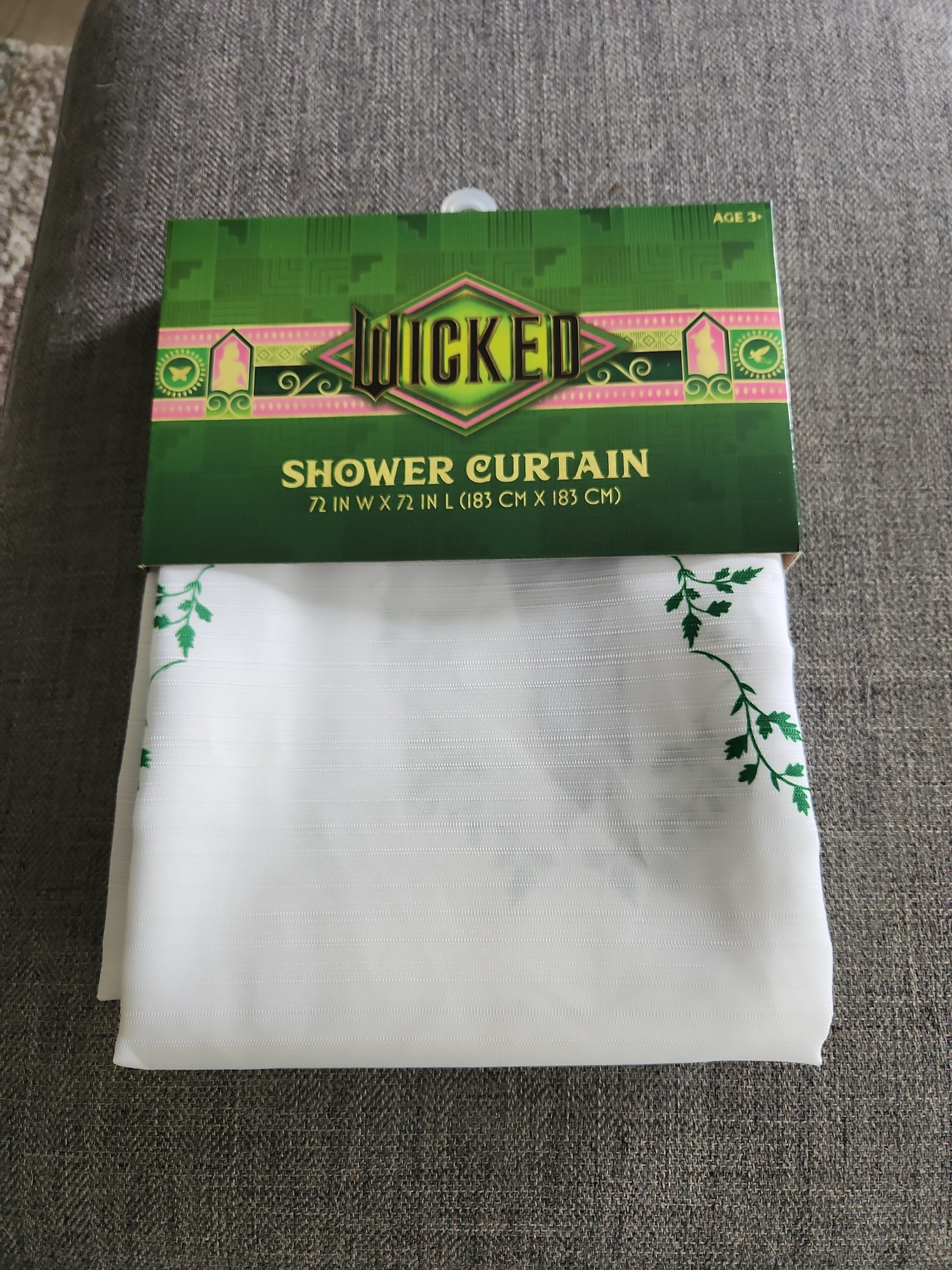 Wicked the Musical Elphaba Fabric Shower Curtain 72x72 NEW