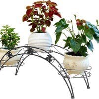 Metal Potted Plant Stand with 3 Holders Potted Plant Rack Organizer