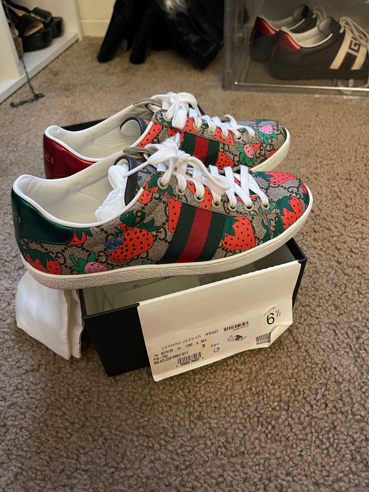 Gucci strawberry ace women’s sneakers