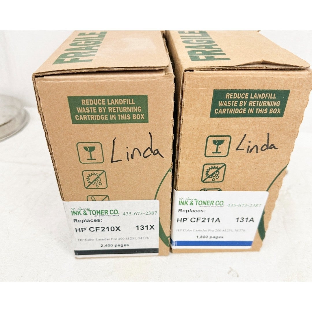 HP Toner Cartridges 2 Black 131x and 1 Blue 131a