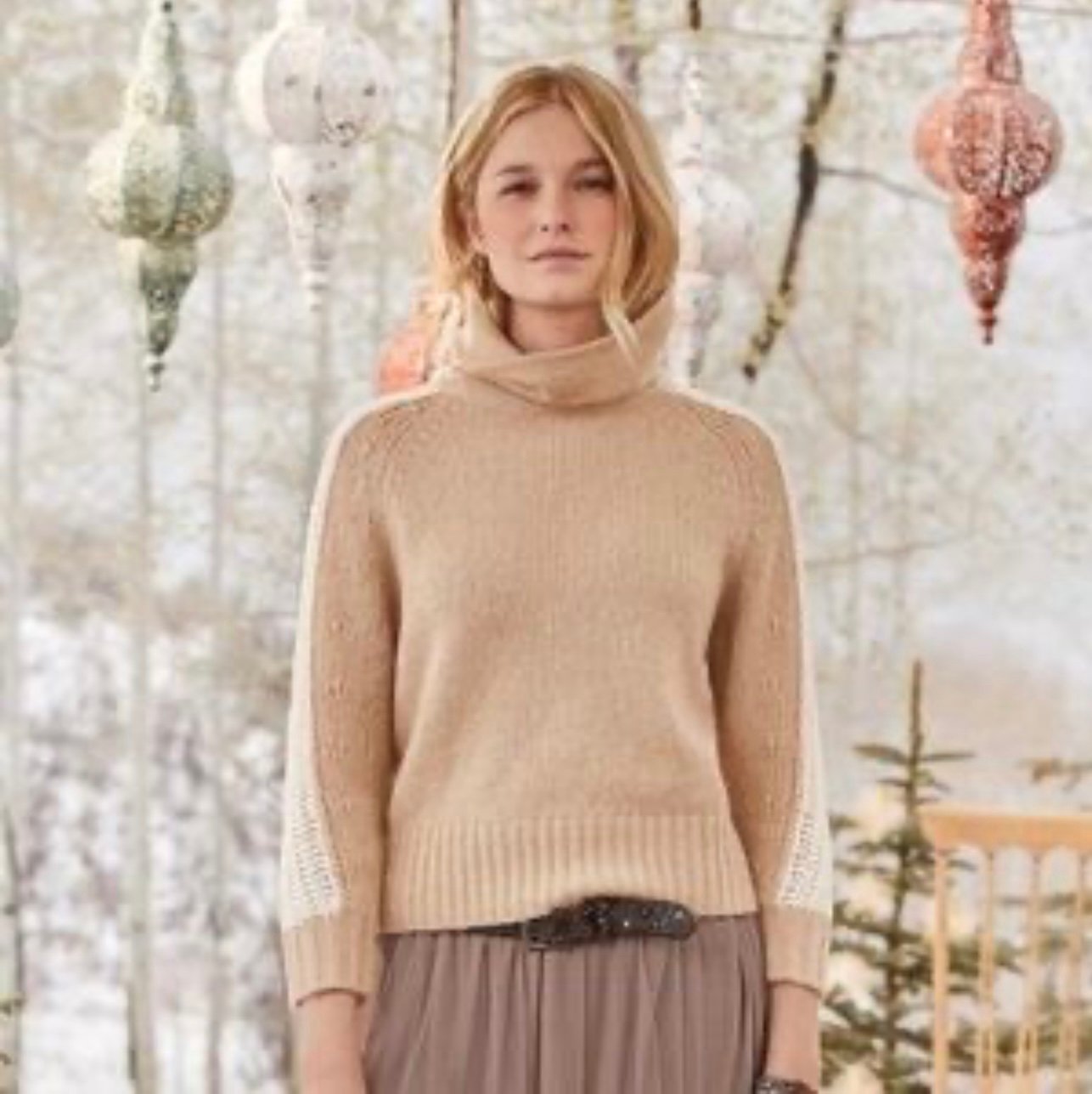 Sundance Catolog Elsa Tan sweater sz M NWOT price firm!!!