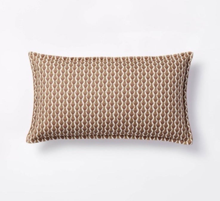 Threshold Studio Mcgee Wood Block Floral Throw Pillow