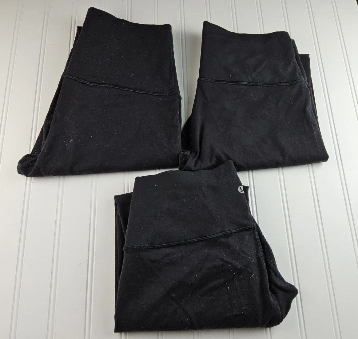 Lululemon Women’s Lot Of 3 Athletic Leggings Black Size 8