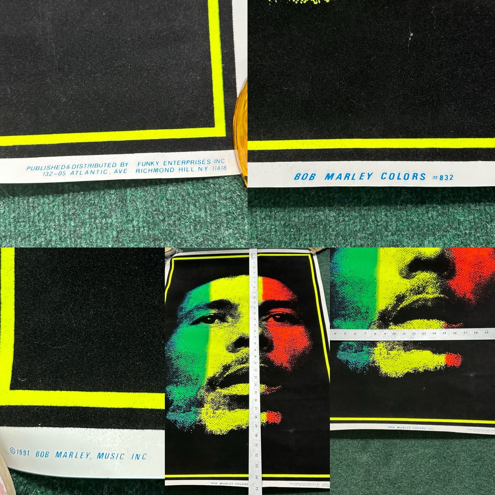 90'sヴィンテージ ブラックライトポスター BOB MARLEY COLORS