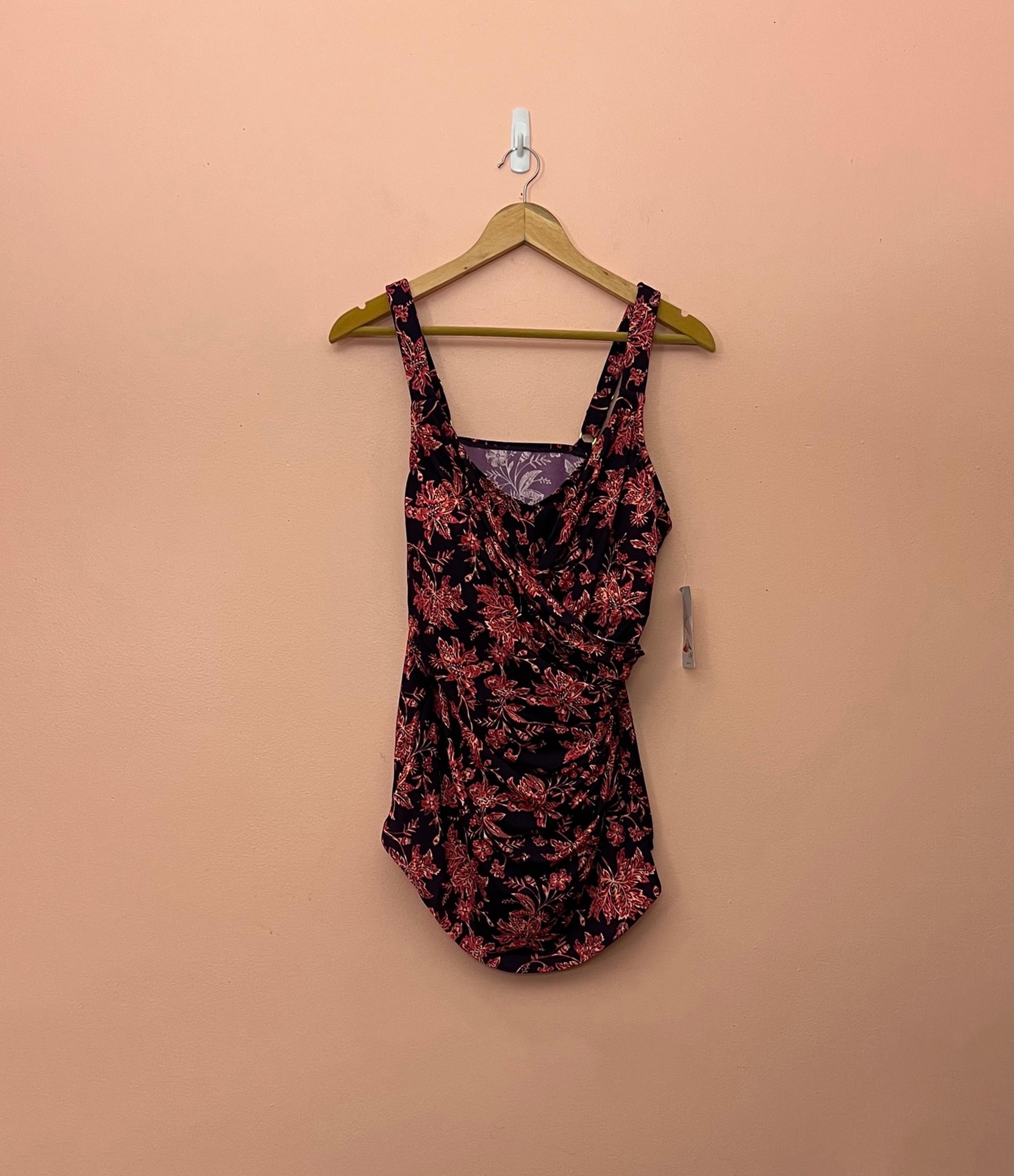 NWT Lands’ End Size 20W Floral Tummy Control One Piece Swimsuit