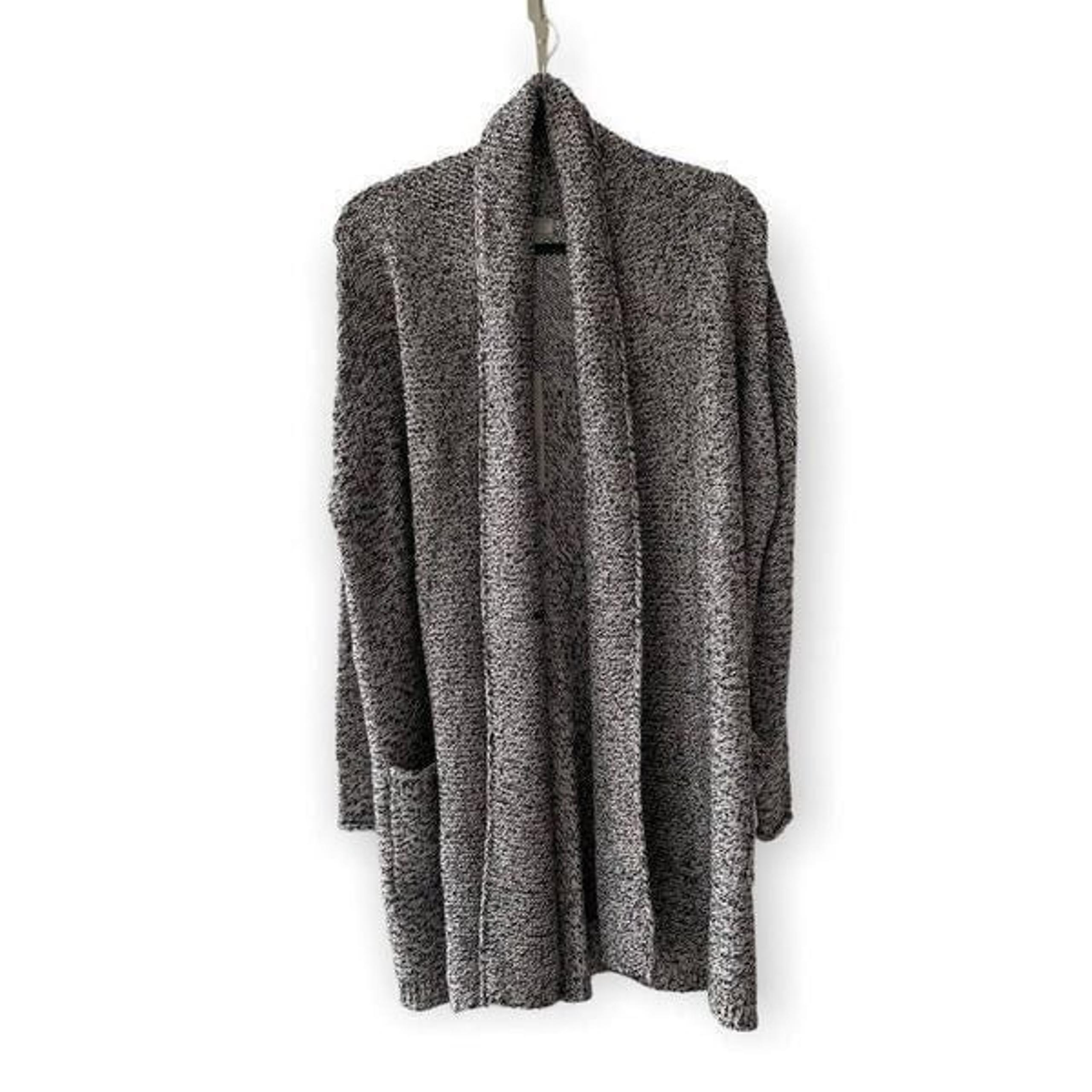 Caslon Nordstrom Chunky Black White Open Front Duster SZ S NWT
