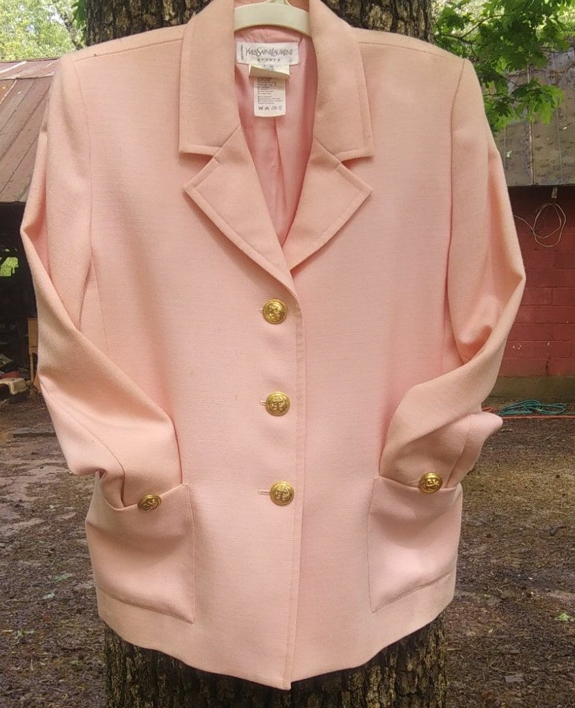 Vintage Pink blazer Yves Saint Laurent 1