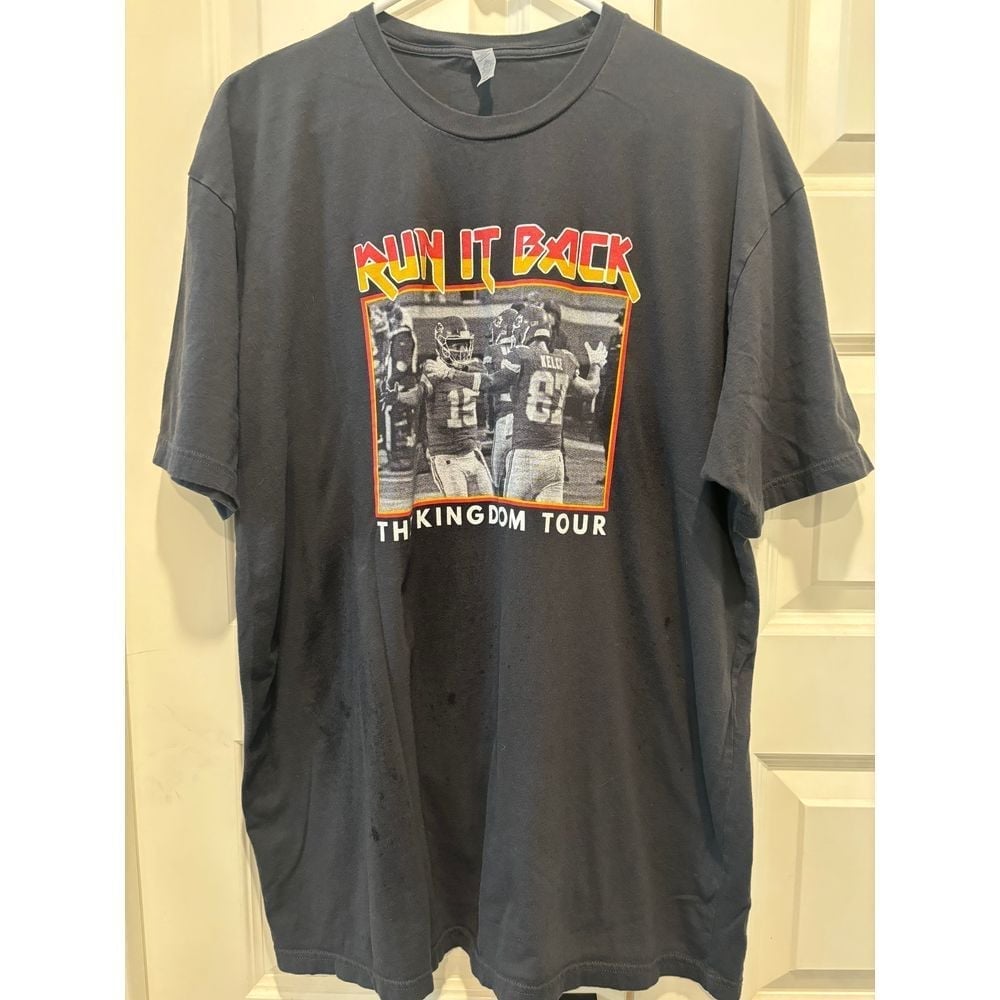 Kansas City Chiefs Run It Back The Kingdom Tour Football Mahomes Kelce NFL XXL