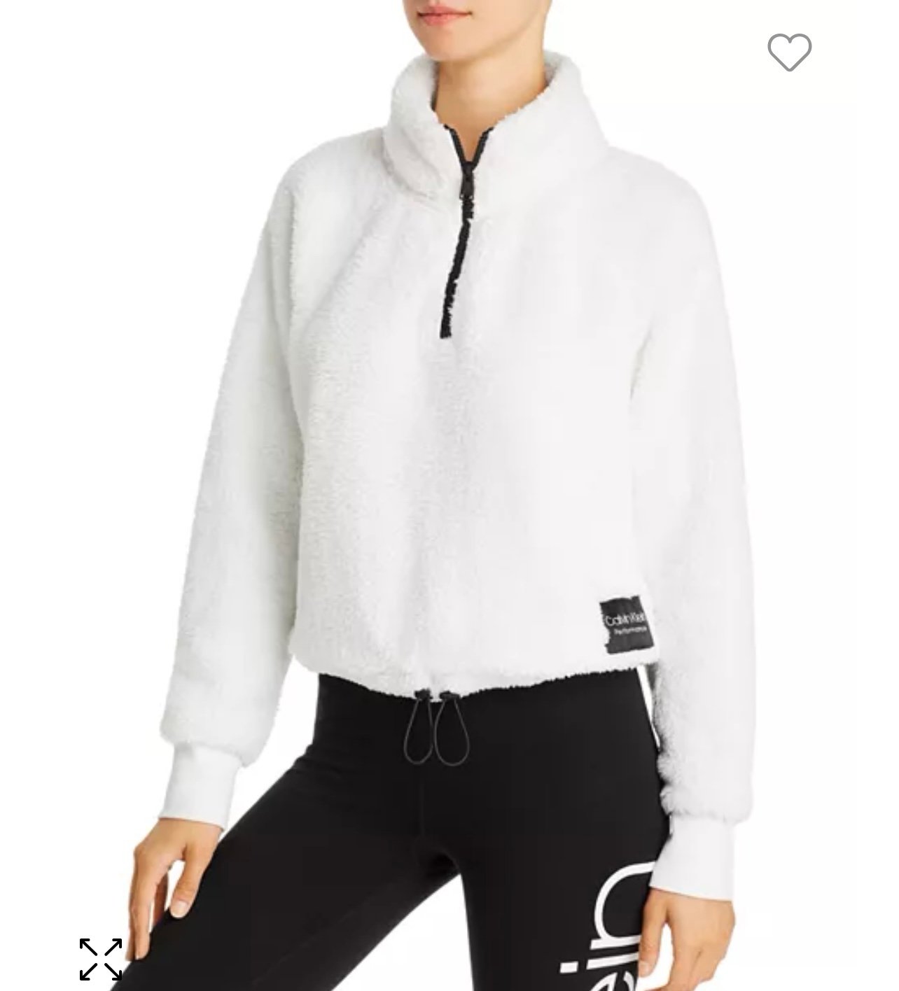 Calvin Klein Quarter-Zip Fleece Sweatshirt Women’s Size XL