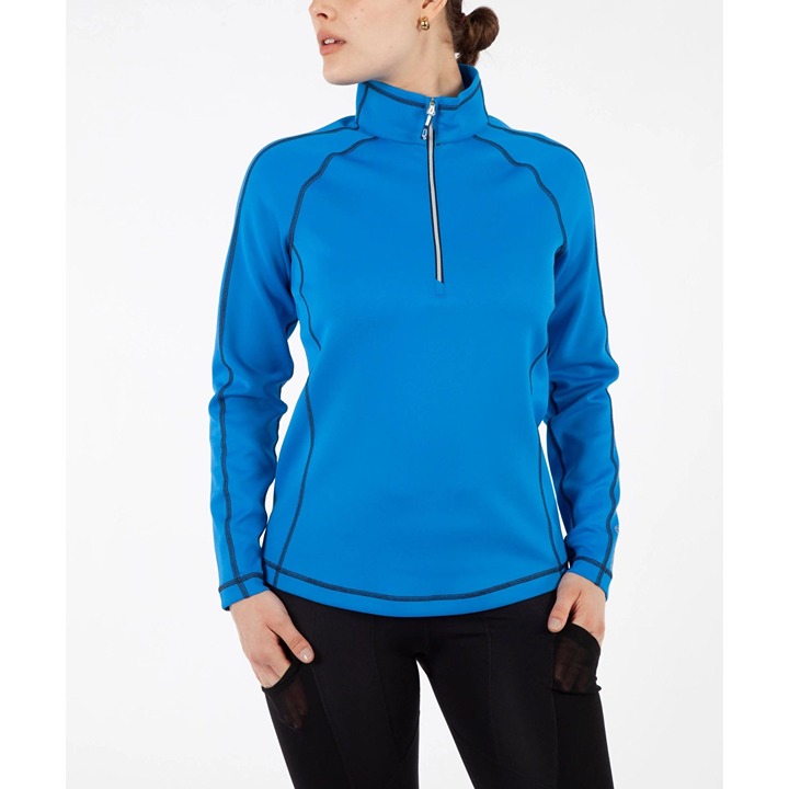Sunice Maddy Lightweight Thermal Half-Zip Pullover Women's Size Small Blue NWT!