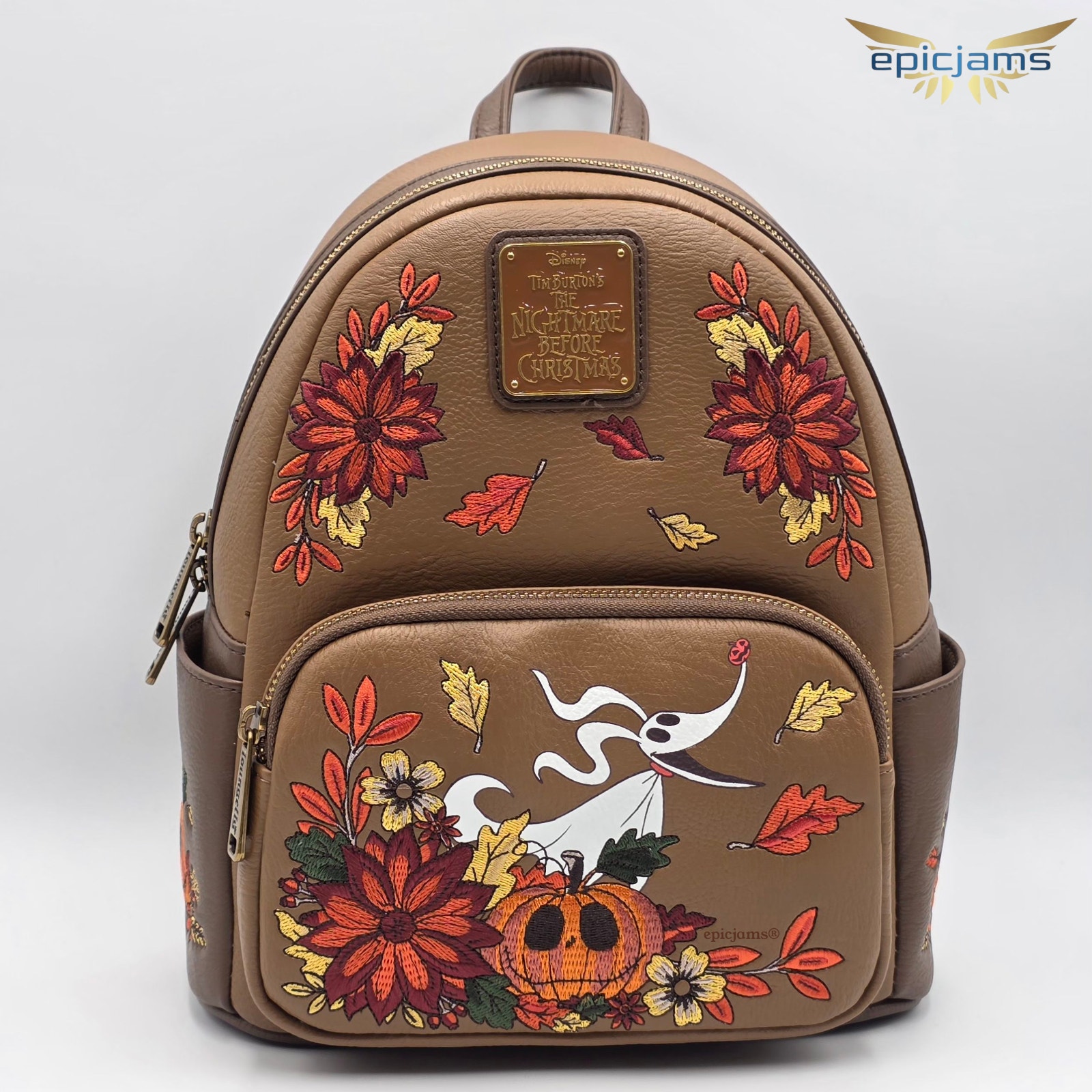 Loungefly Disney Nightmare Before Christmas Zero Fall Pumpkin Mini Backpack Bag