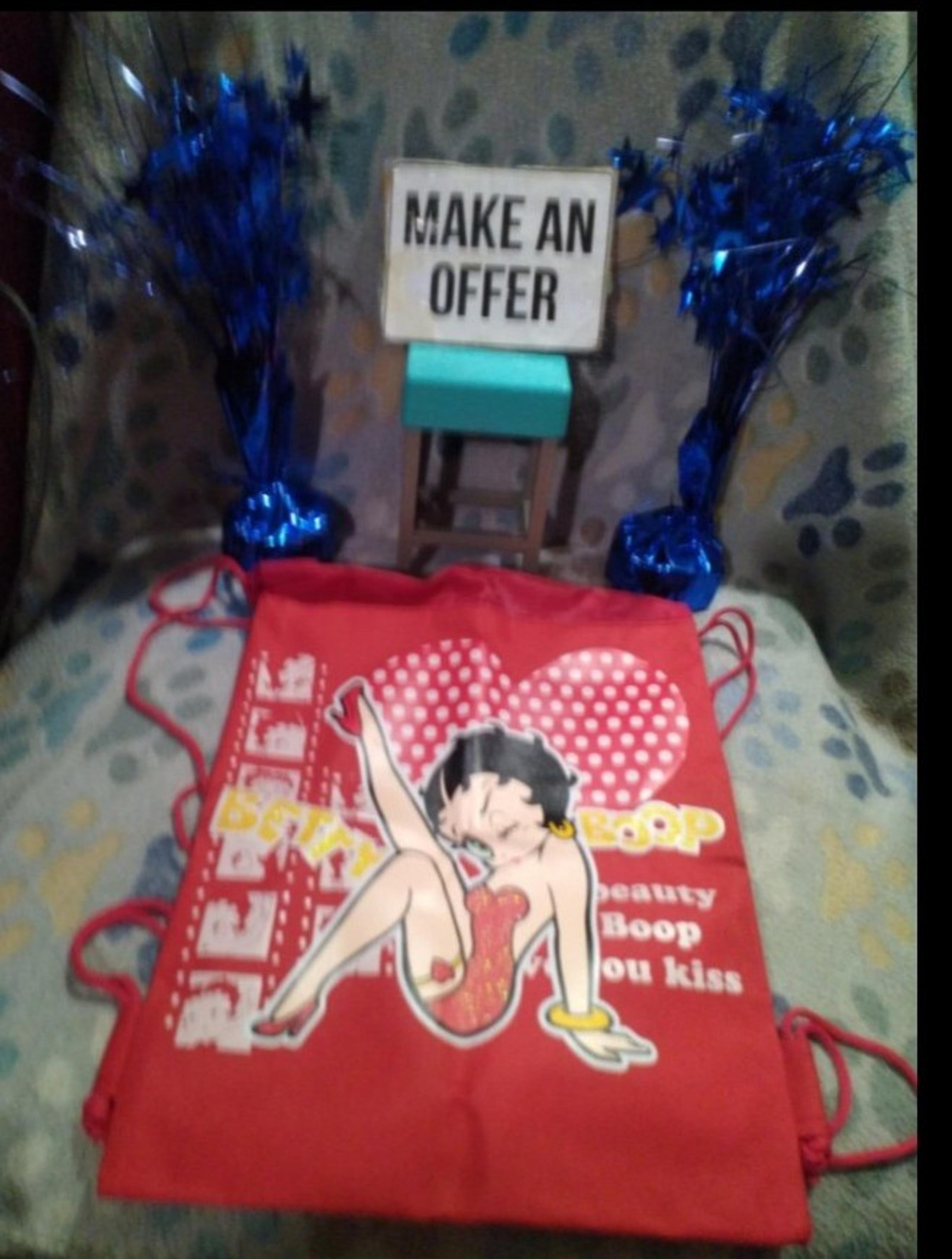 Betty boop drawstring backpack (large)