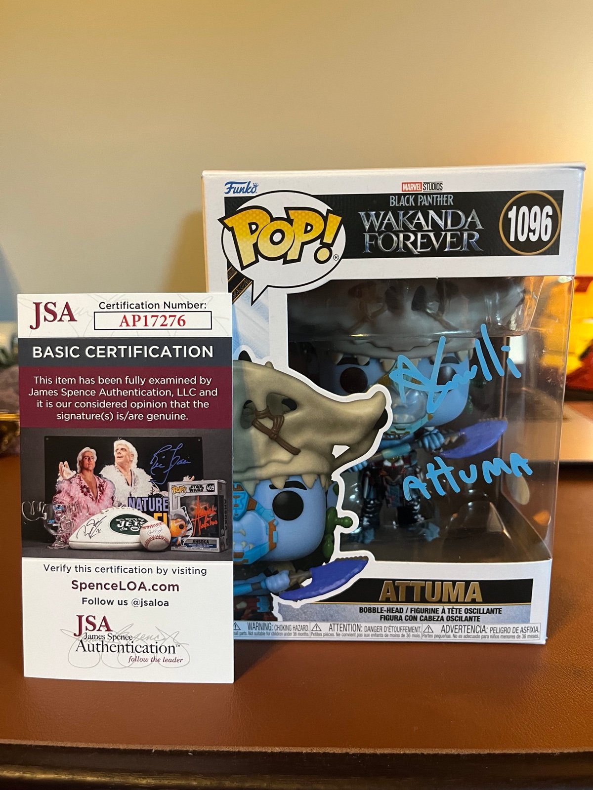 Funko Pop! Vinyl: Marvel Attuma #1096 Autographed Signed Alex Livinalli JSA MIB