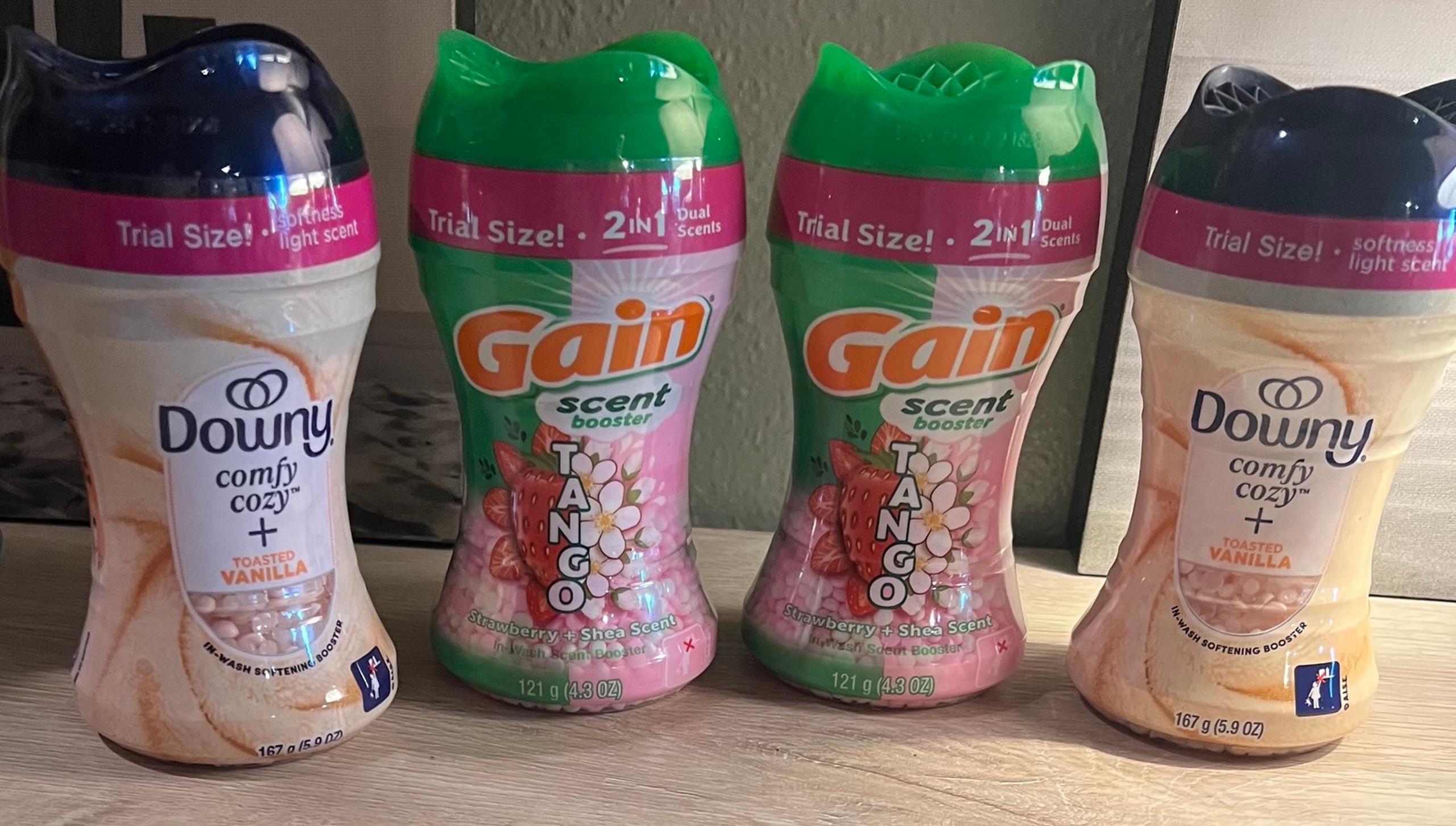 Gain Tango Strawberry & Shea X 2 + Downy Comfy Cozy Toasted Vanilla X 2 Bundle