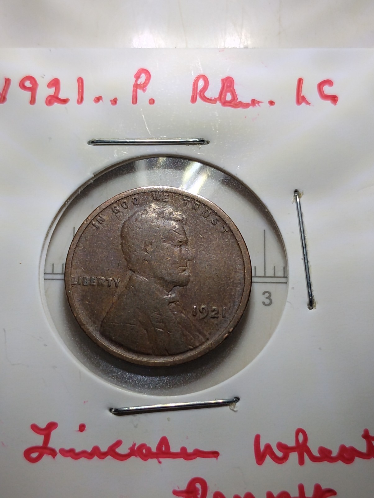 1921 P Victor David Brenner Lincoln wheat back penny