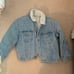 brandy melville sherpa lined denim jacket