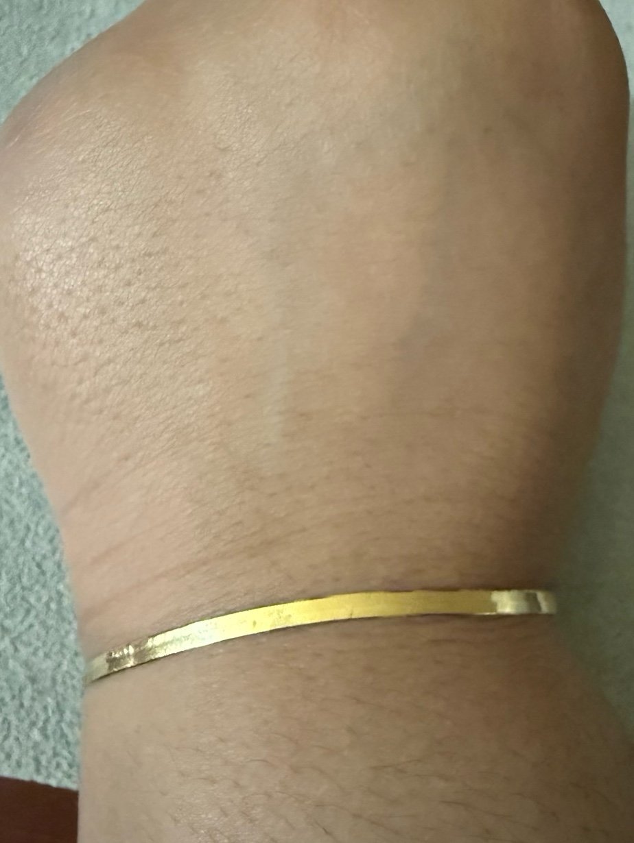 14k gold herringbone bracelet