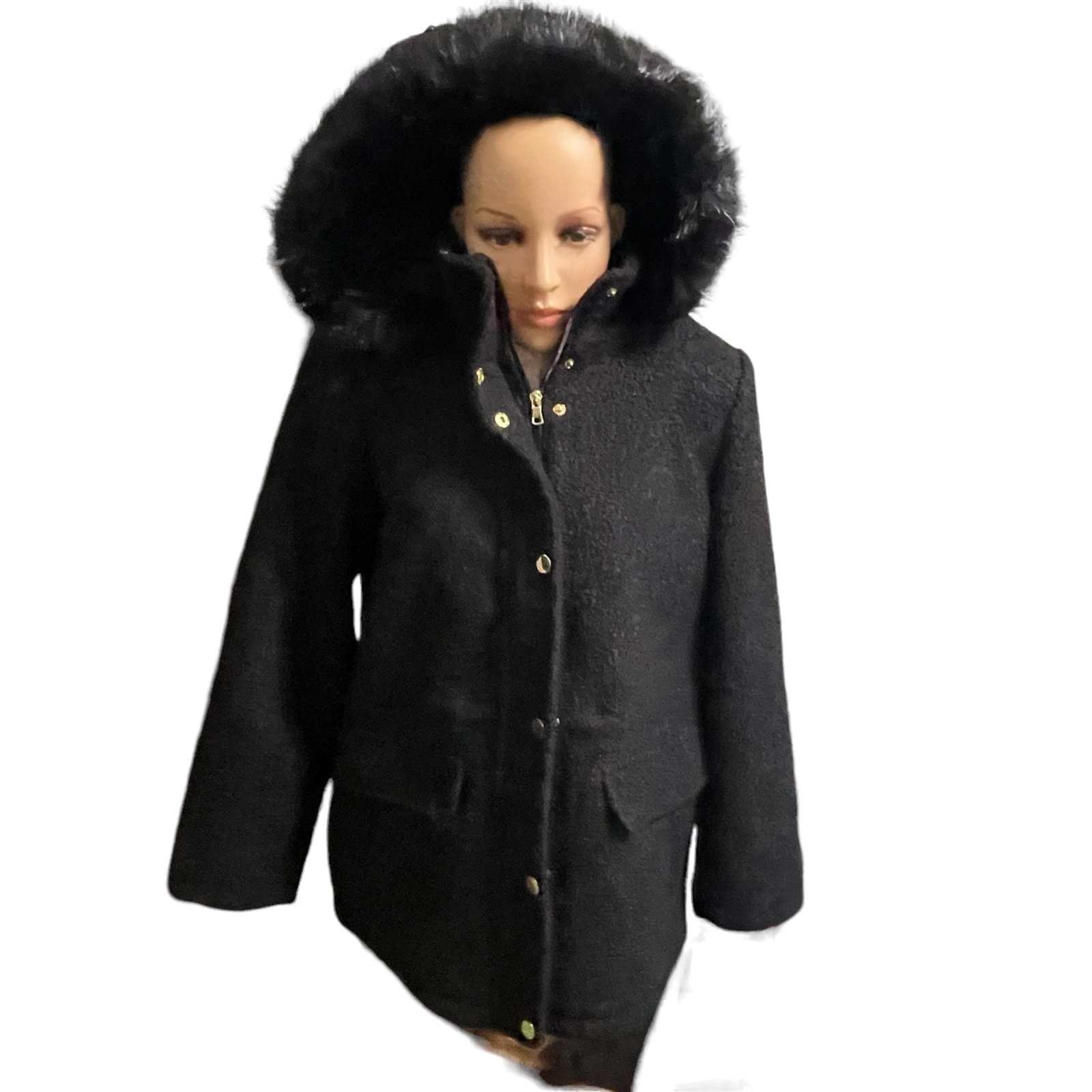 INTL d.e.t.a.i.l.s Coat with fur Hood Size Small