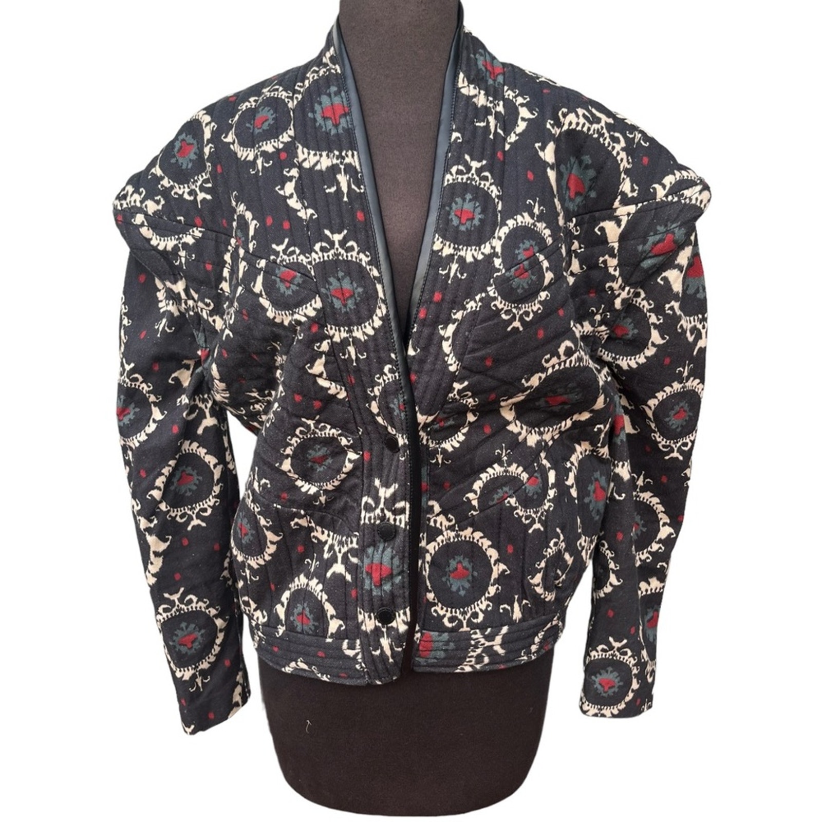 Anthropologie Rapsodia Oversized Artsy Quilted Paisley Boho Eclectic Jacket XS