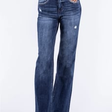 The Paxton from Lovervet: Tummy Control High-Rise Frayed Hem Dad Denim