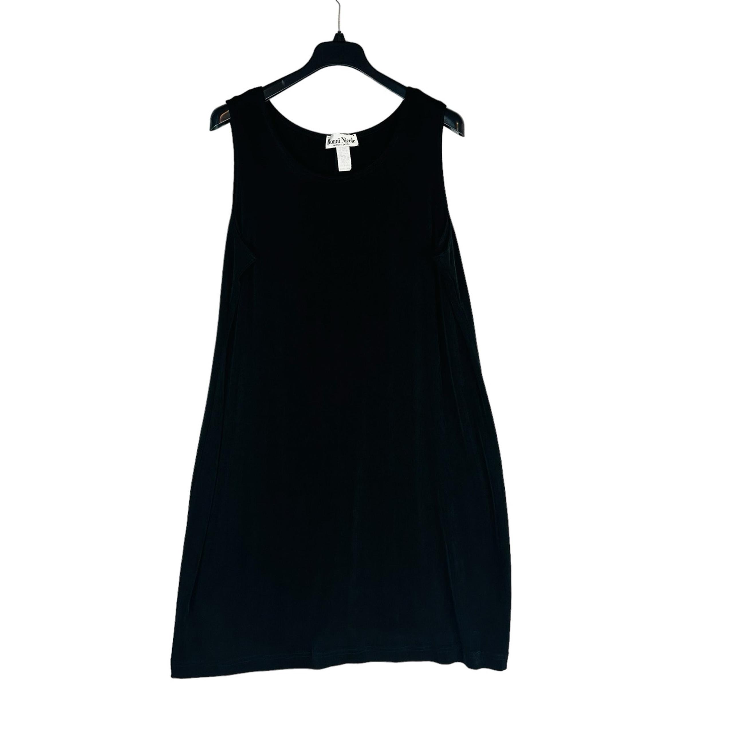 Ronnie Nicole Womans Sz 26WP Petite Dress Black Stretch Slinky Stretch Travel