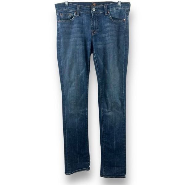 7 For All Mankind Women's 27 Roxy Classic Slim Fit Jeans Low Rise Denim Y2K