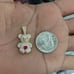 10kt Real Gold Teddy Bear Pendant