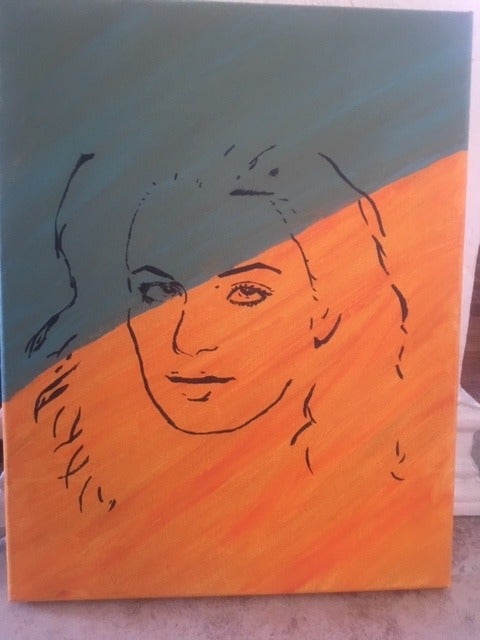 Acrylic Painting on Canvas: Rachel Weisz. Free priority shipping.