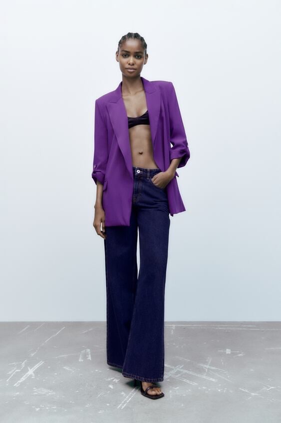 Zara BLAZER WITH ROLLED-UP SLEEVES