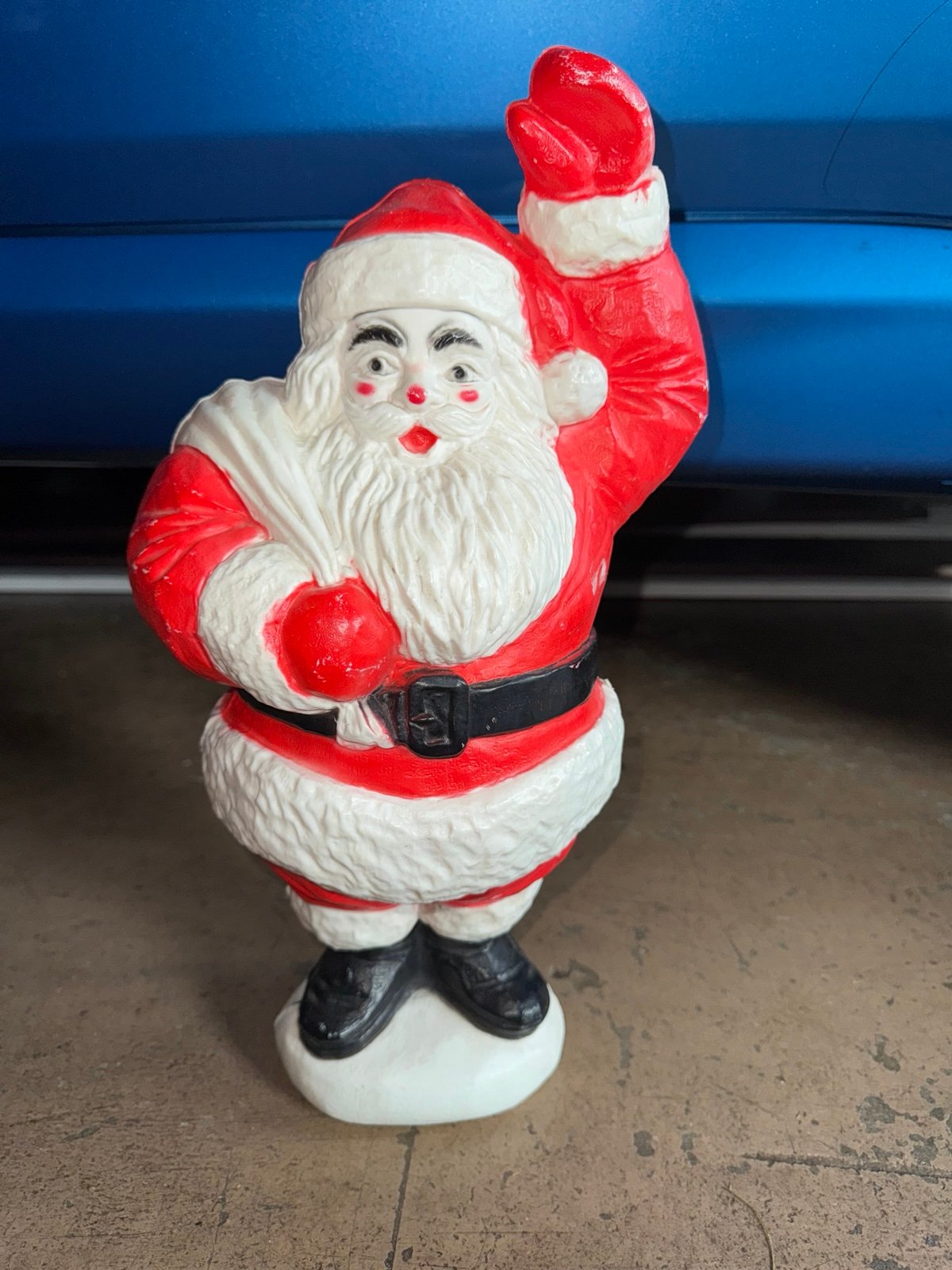 Christmas vintage Santa Claus blow mold
