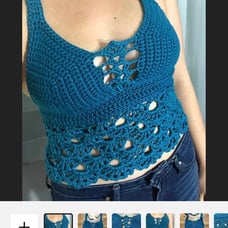 Handmade crocheted halter top