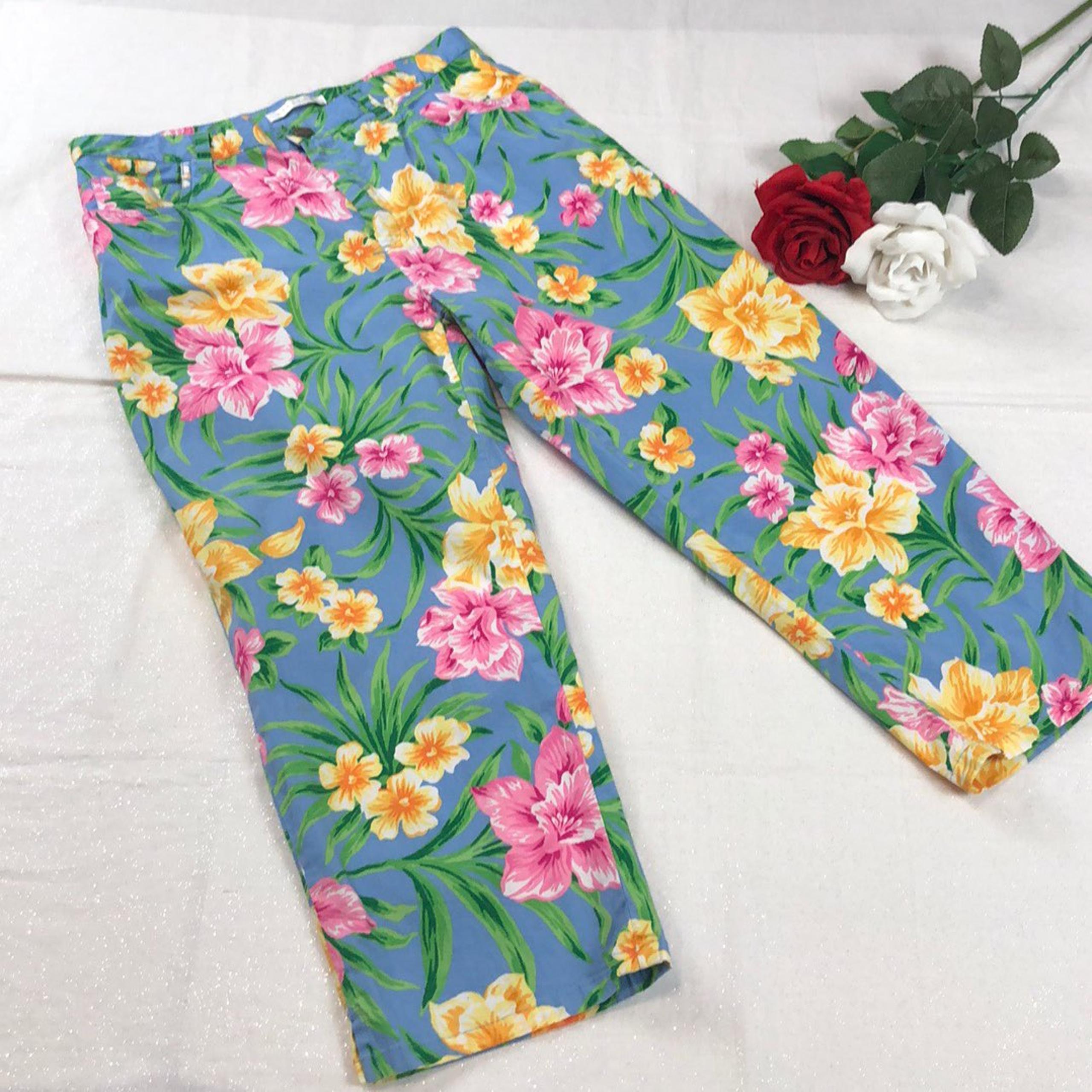 Jones New York Floral Capri Pants 8P
