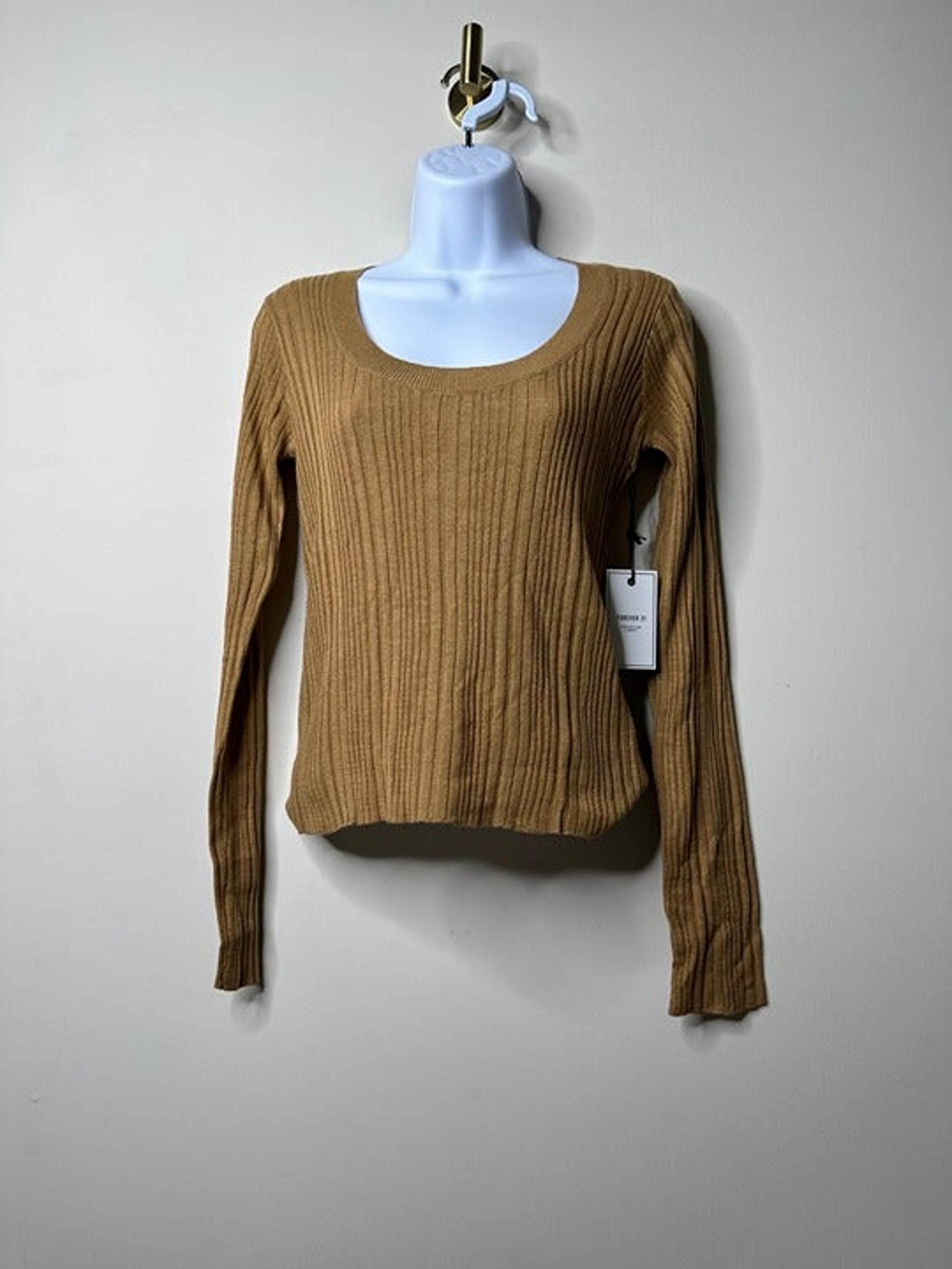 Forever 21 Tan Long Sleeve Lightweight Sweater Women's Small NEW