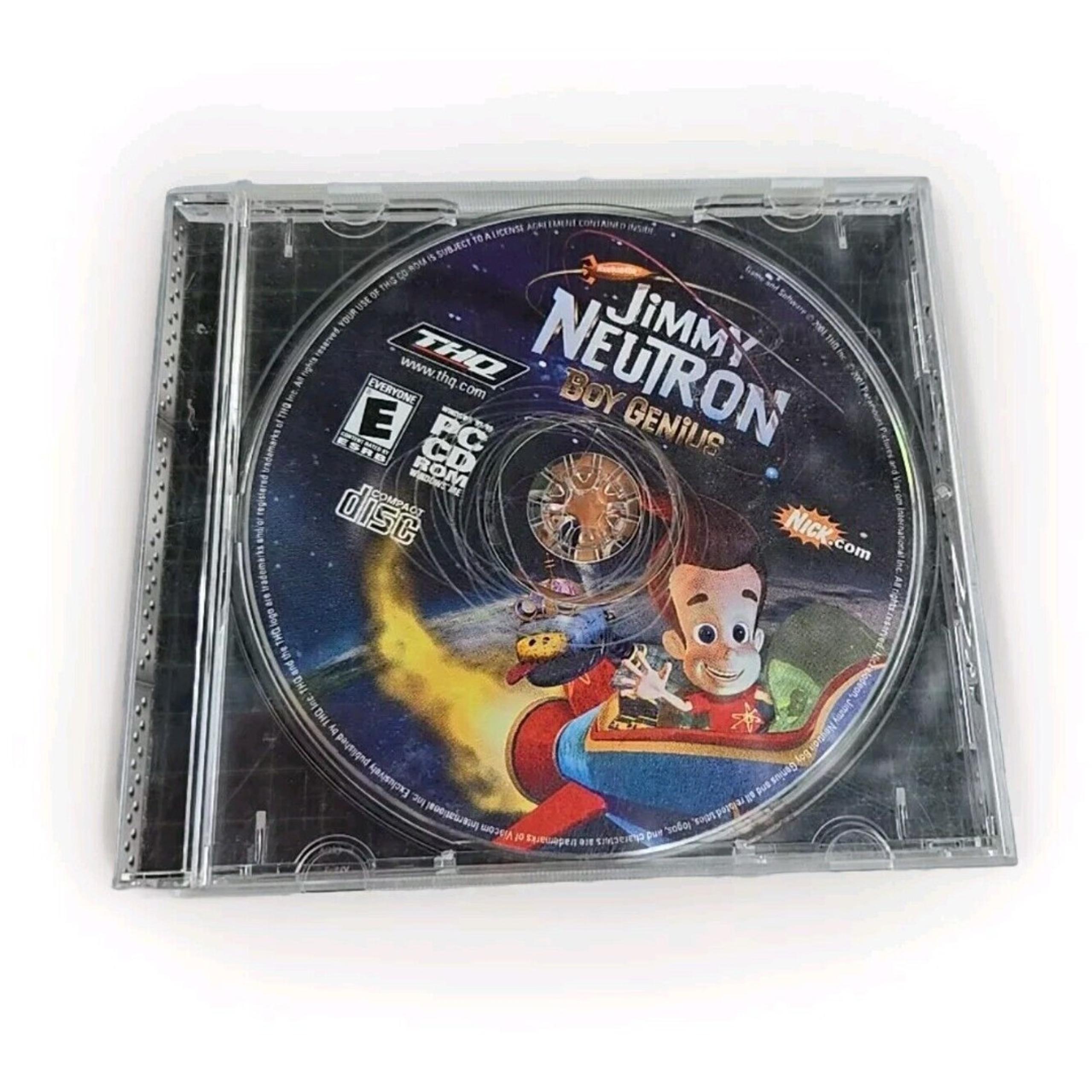 Jimmy Neutron: Boy Genius PC CD ROM Game 2001 Vintage Nickelodeon Disc & Case