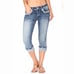 Grace In LA Mid Rise Cuffed Cropped Capri Stretch Jean 18