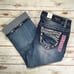Grace In LA Mid Rise Cuffed Cropped Capri Stretch Jean 18