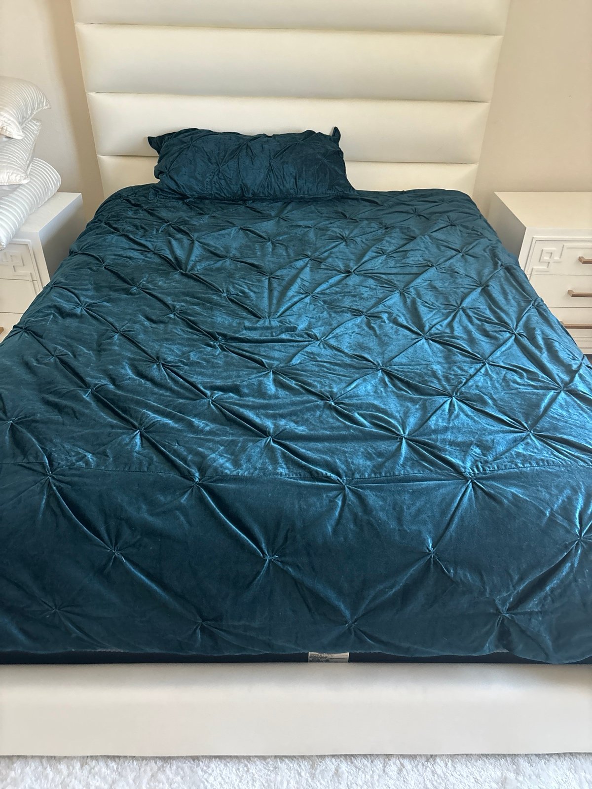 Z gallerie cerulean bedding queen bed set duvet cover sham pillow