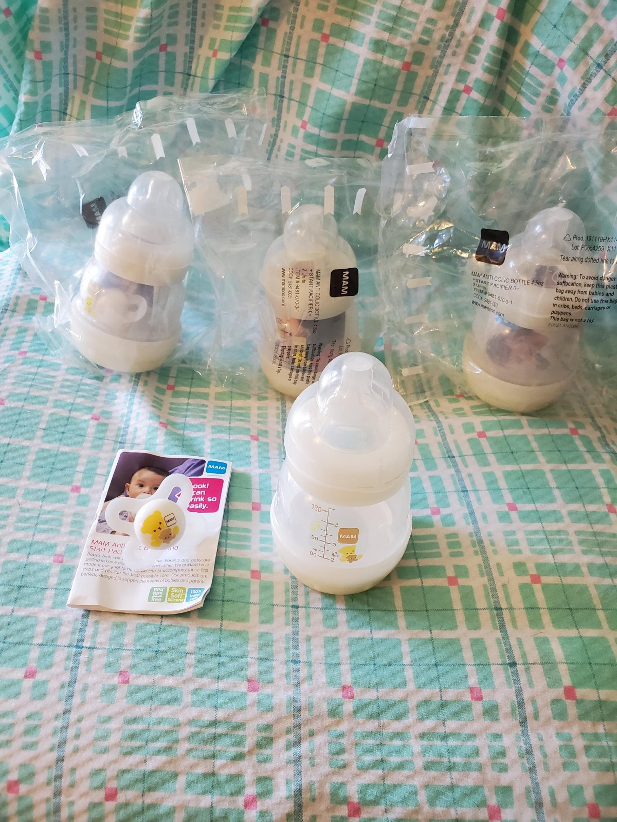 MAM Baby Bottles and Pacifier Lot Brand New set of 4 each