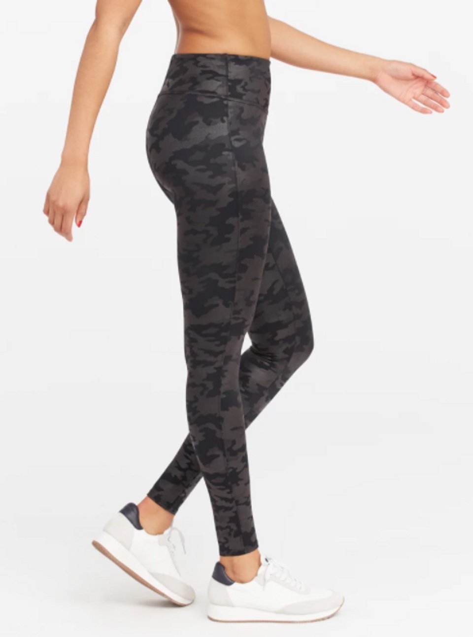 SPANX Faux Leather Camo Leggings