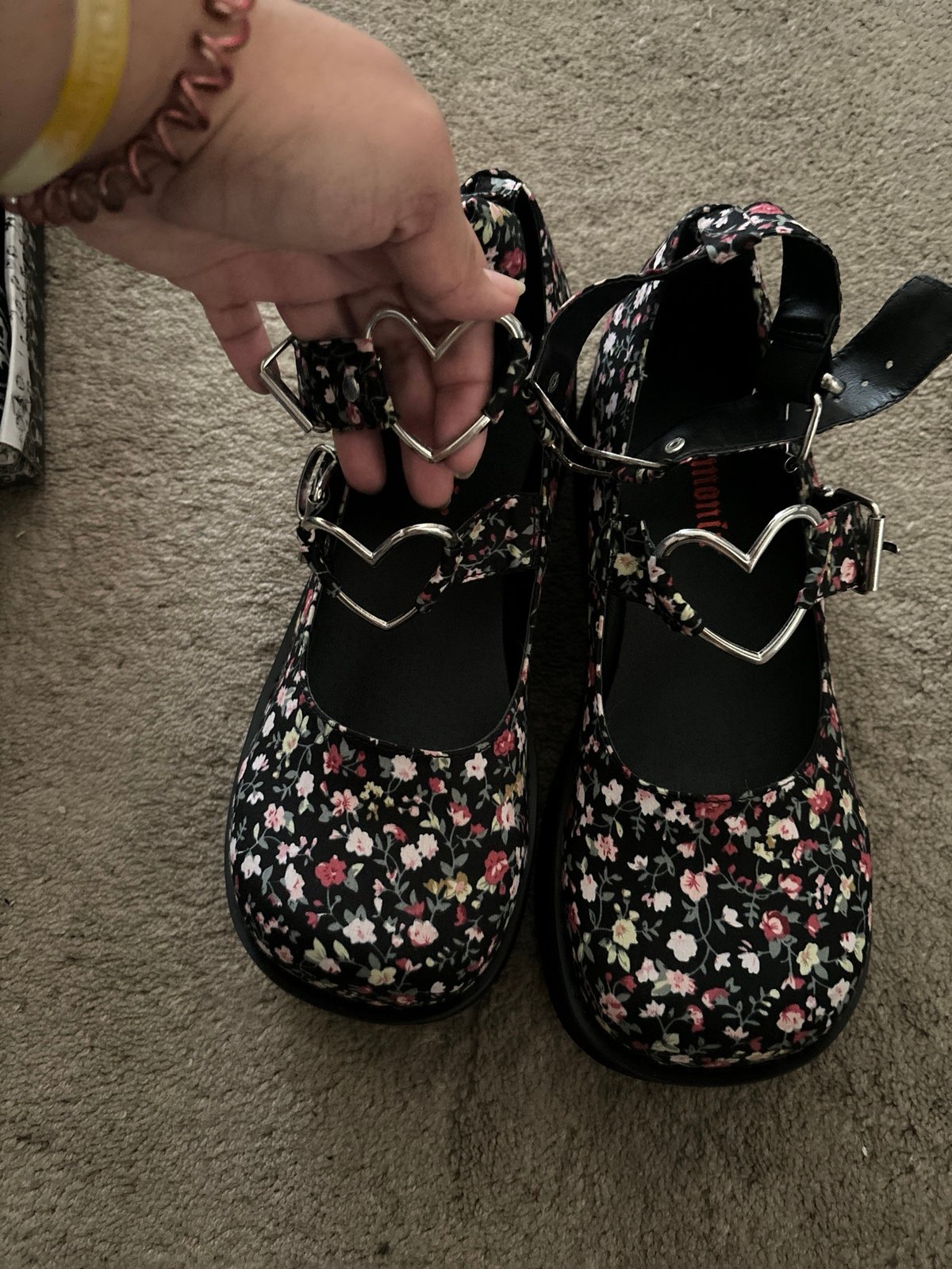 Floral Demonia Mary janes shoes size 11