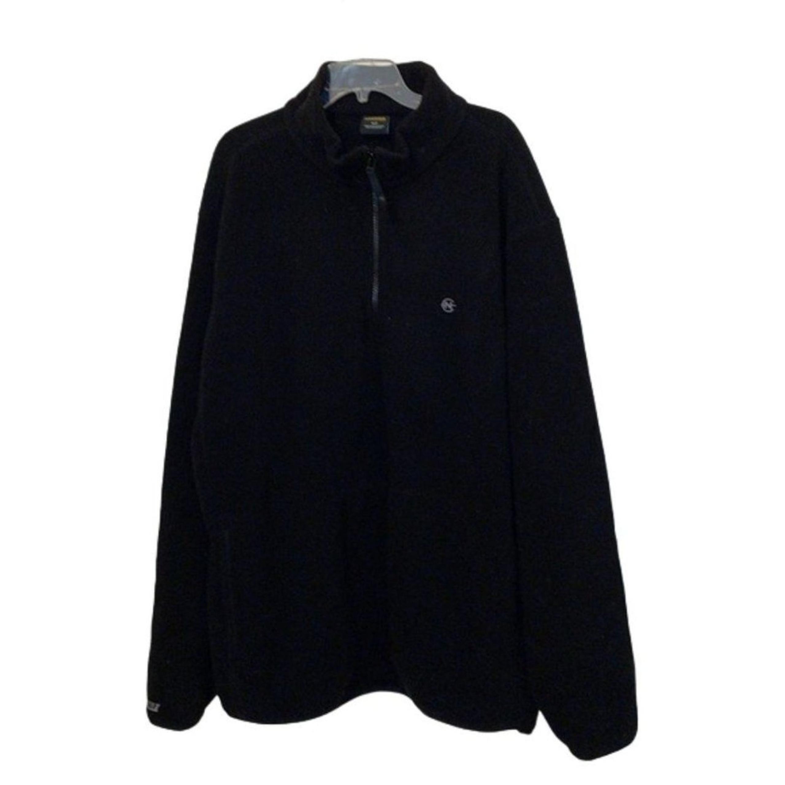 Nautica Competition Nautex Black Fleece 1/4 Zip Jacket Mens XLT XL Tall Outdoors