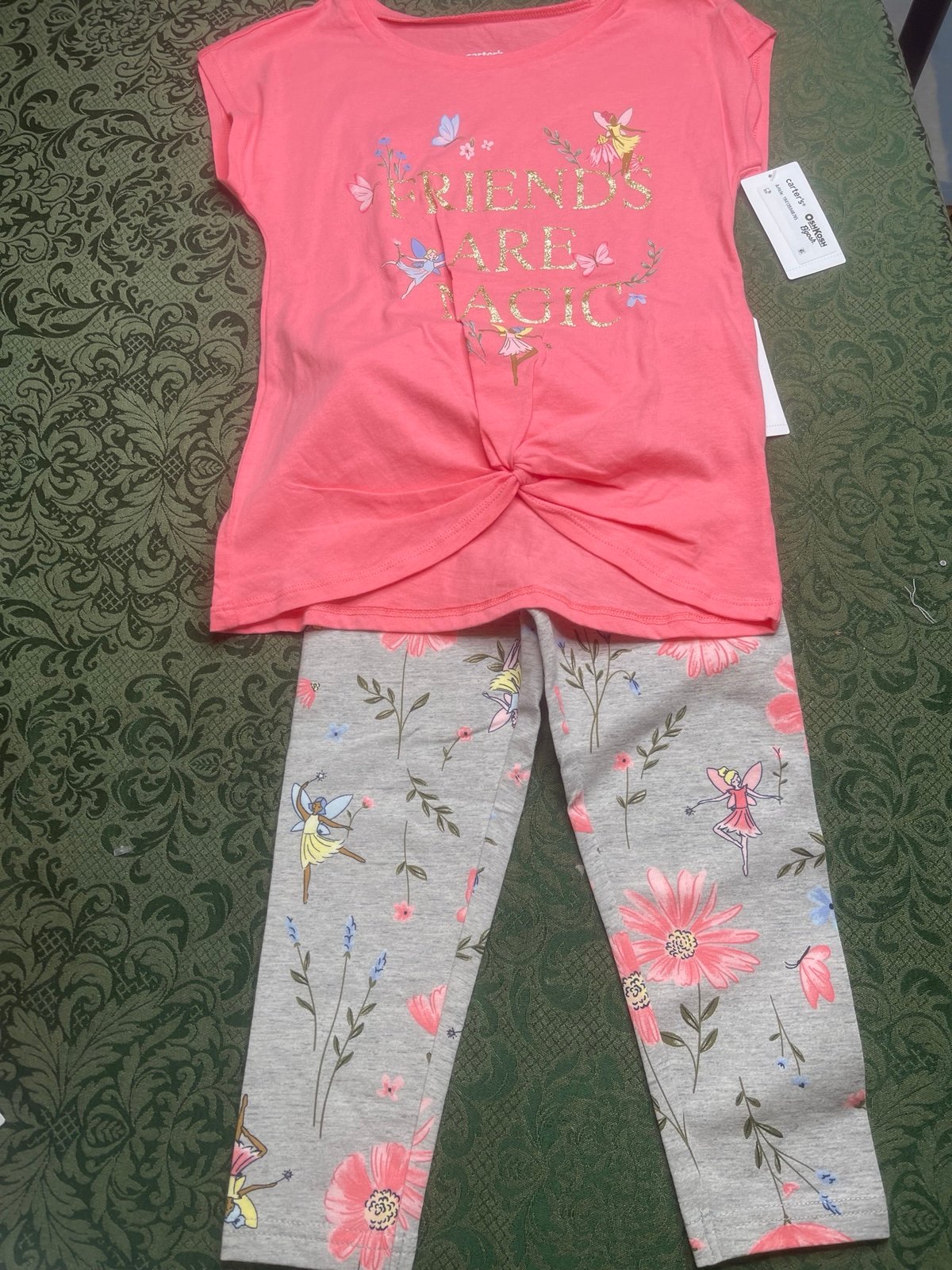 NWT 14 fairy fairies angels carters outfit shirt leggings Multicultural ethnic