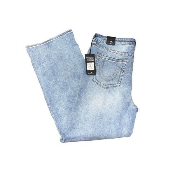 True Religion Leila High Rise Wide Leg Jeans 34 NWT