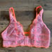 VS Vintage Crochet Lace / Mesh Strappy Neon Plunge Bralette