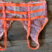 VS Vintage Crochet Lace / Mesh Strappy Neon Plunge Bralette