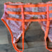 VS Vintage Crochet Lace / Mesh Strappy Neon Plunge Bralette